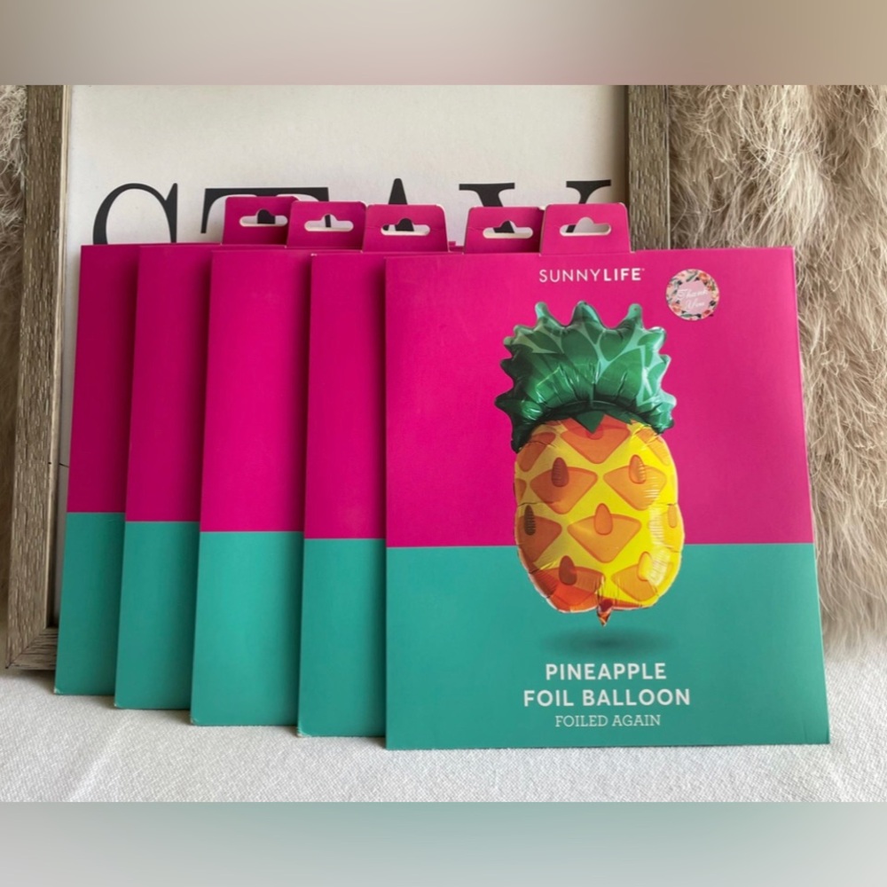 Bundle Balloons of 5 SUNNYLIFE PINEAPPLE FOIL BALLOON